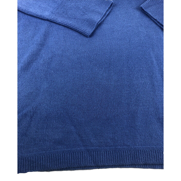 Croft & Barrow Women's Sweater V-Neck Pullover Large Long sleeve Blue 73277 - Picture 6 of 13